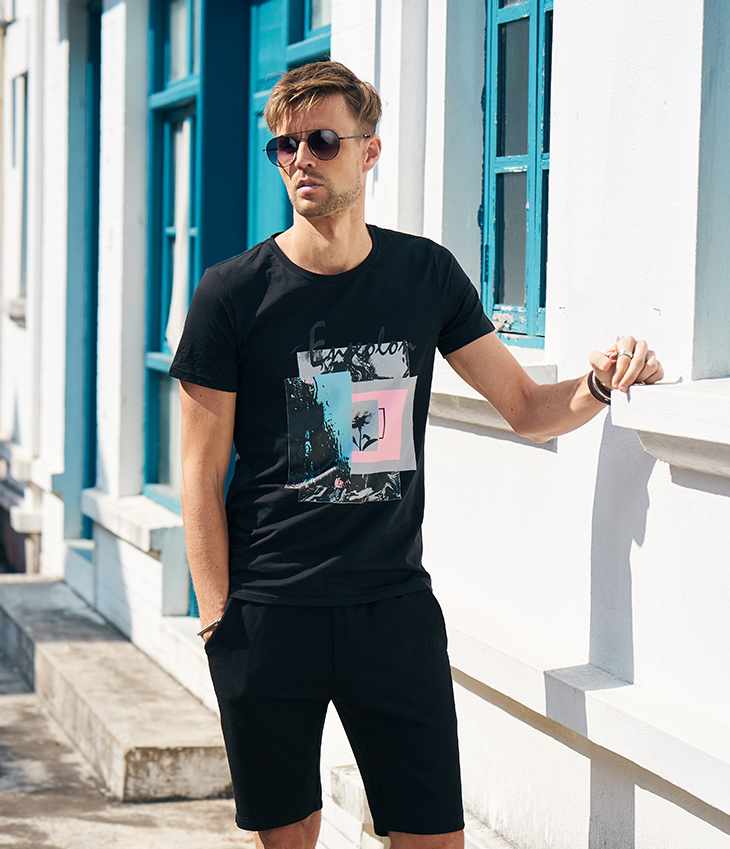 ST-537 Premium Men Top Black