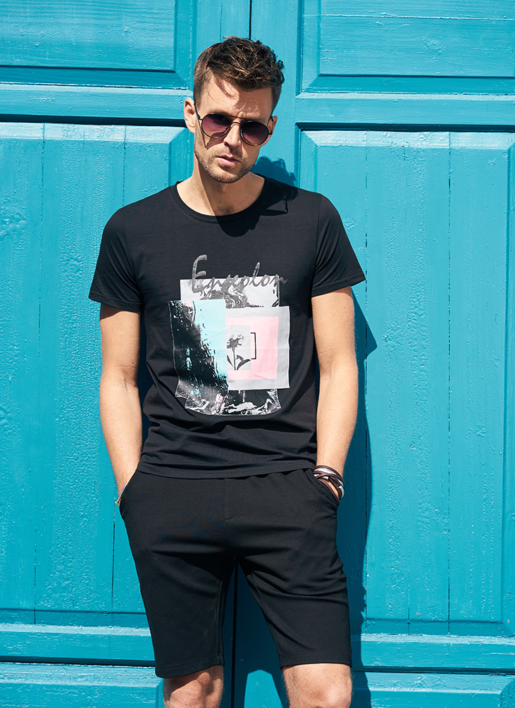 ST-537 Premium Men Top Black