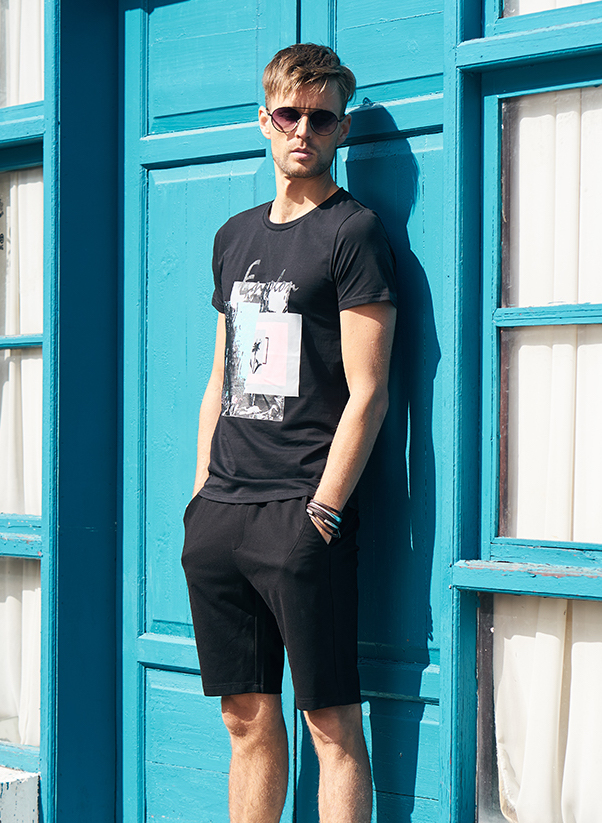 ST-537 Premium Men Top Black