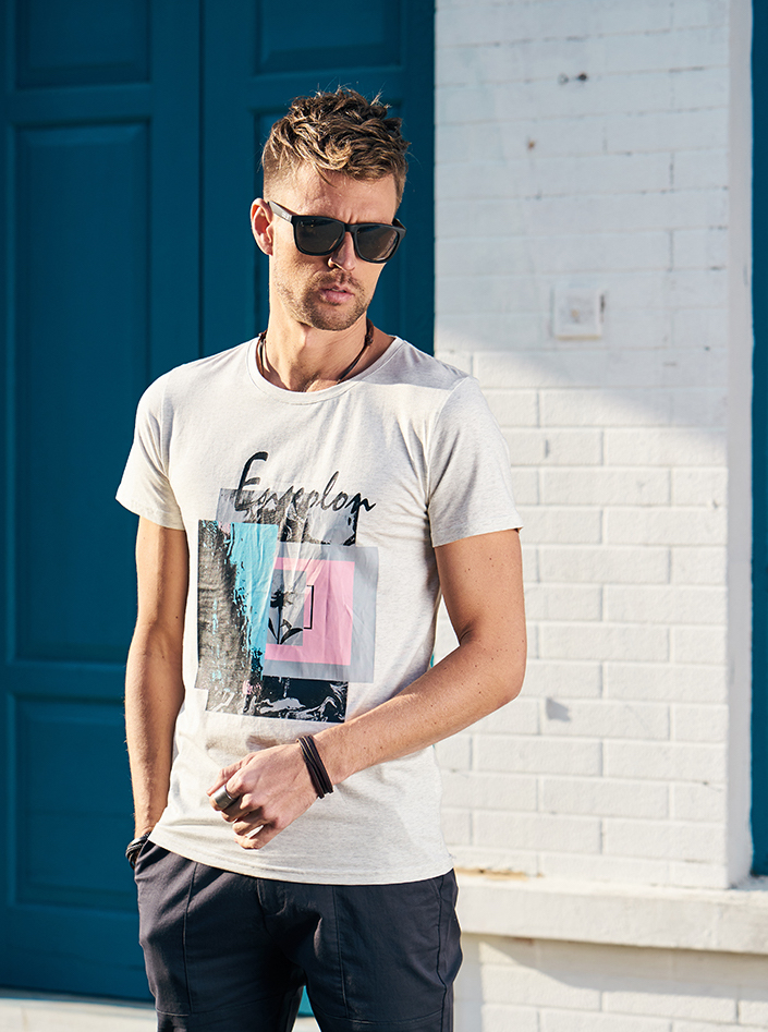 ST-537 Premium Men Top Grey