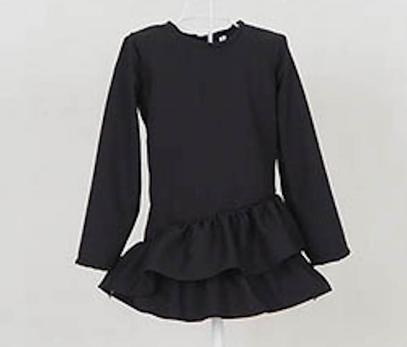 SW5068 Kid's Peplum Blouse Black