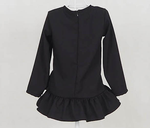 SW5068 Kid's Peplum Blouse Black
