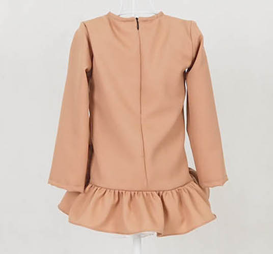 SW5068 Kid's Peplum Blouse Dark Brown
