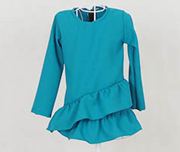SW5068 Kid's Peplum Blouse Dark Green