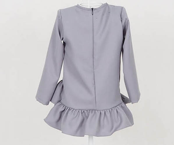 SW5068 Kid's Peplum Blouse Grey