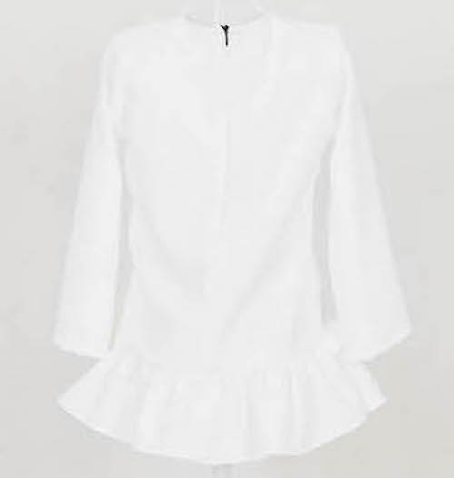 SW5068 Kid's Peplum Blouse White