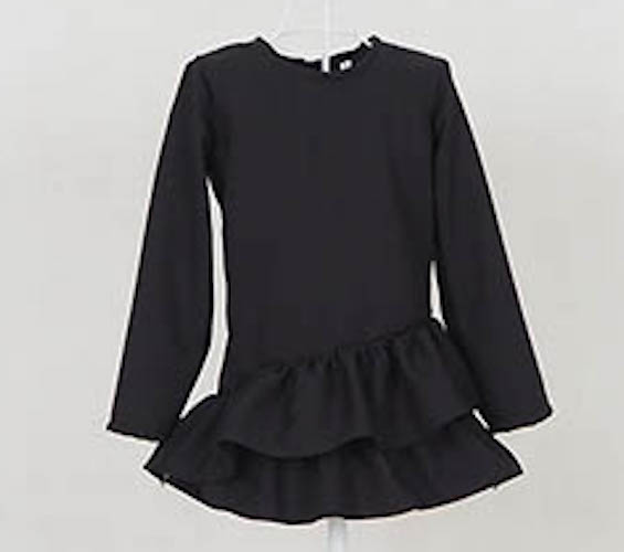 SW5069 Kid's Peplum Blouse Black