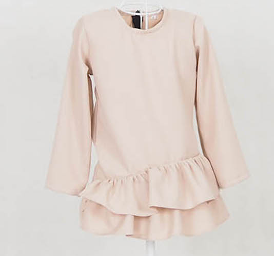 SW5069 Kid's Peplum Blouse Cream