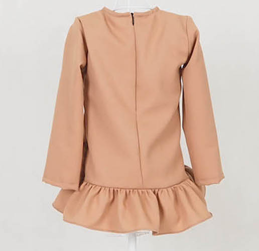 SW5069 Kid's Peplum Blouse Dark Brown