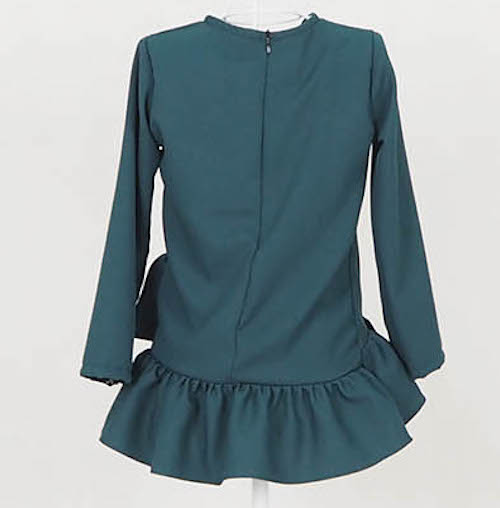 SW5069 Kid's Peplum Blouse Emerald Green