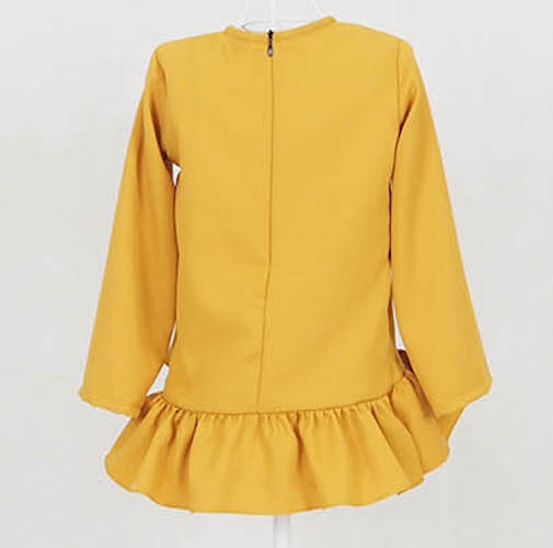SW5069 Kid's Peplum Blouse Mustard