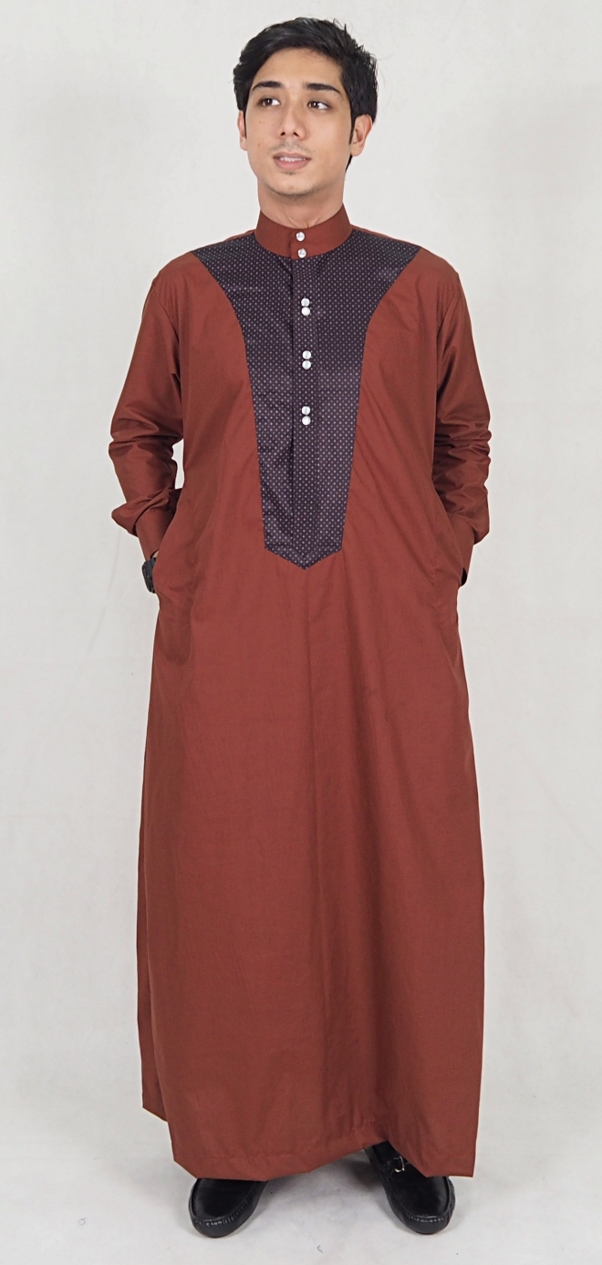 SW5071 Stylish Jubah Brown