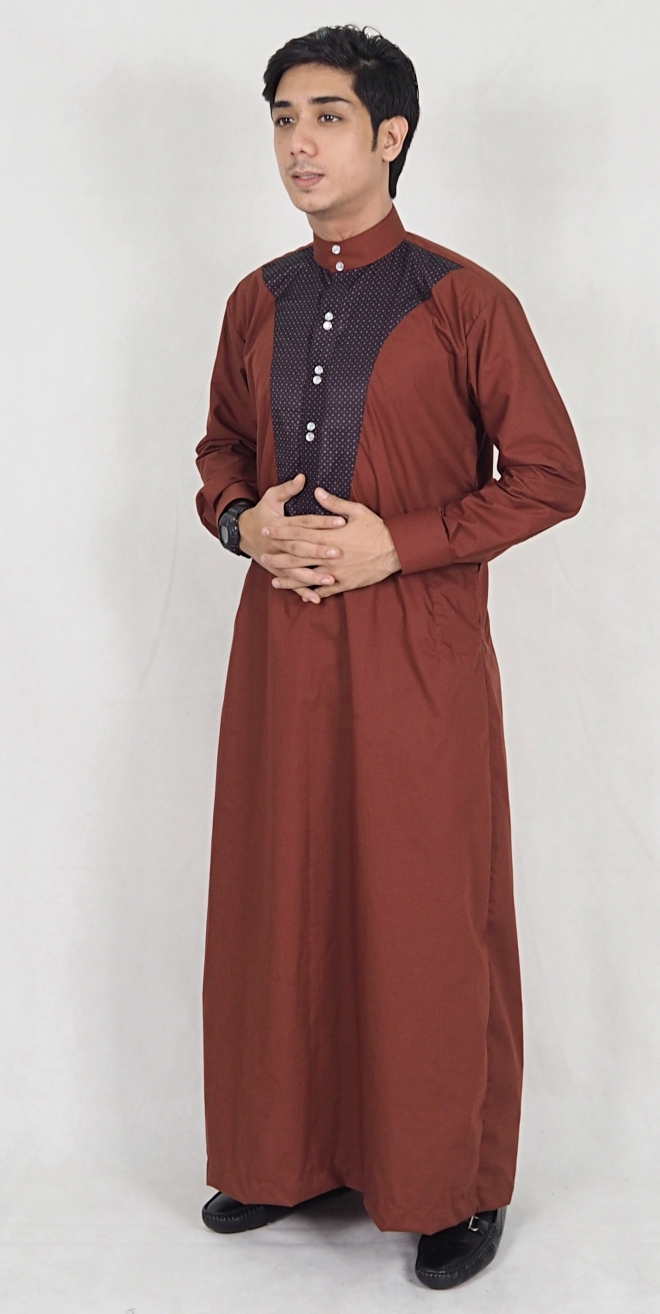 SW5071 Stylish Jubah Brown