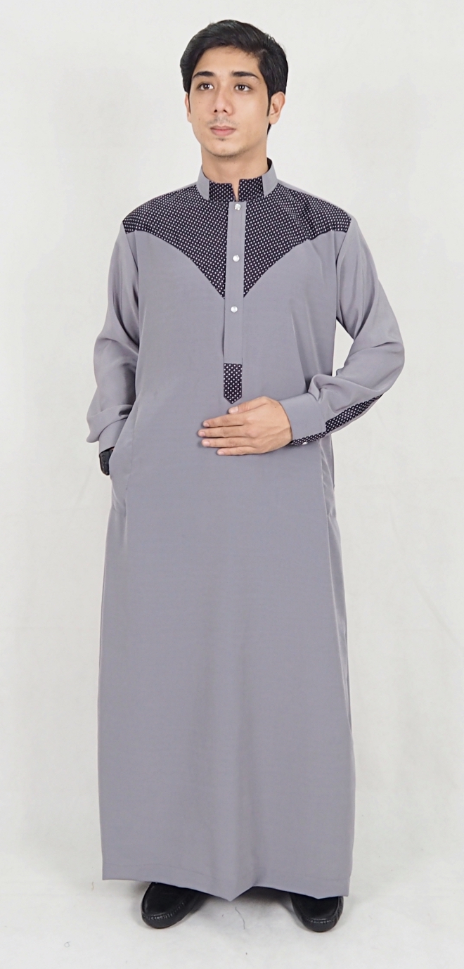 SW5072 Fashion Jubah Grey