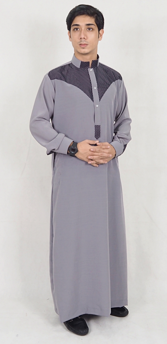 SW5072 Fashion Jubah Grey