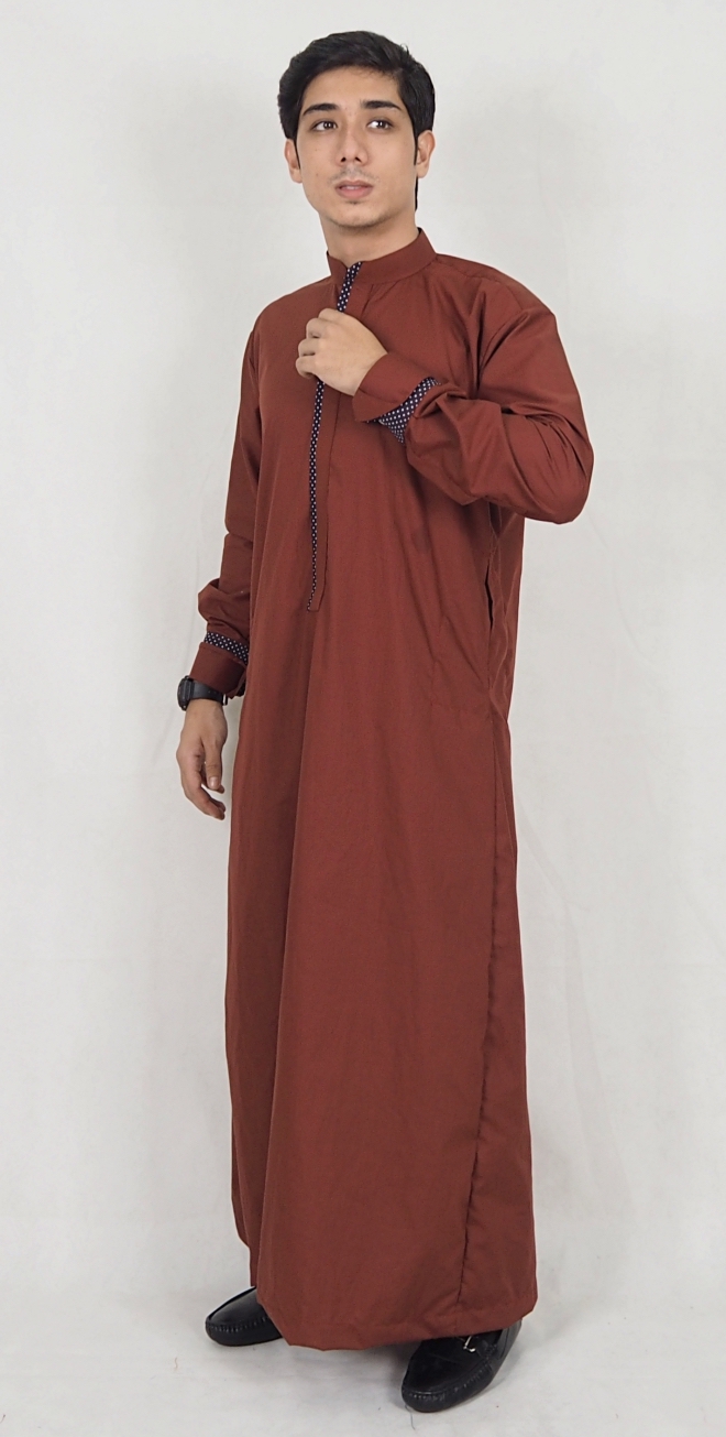 SW5074 Men's Jubah (Plus Size) Brown