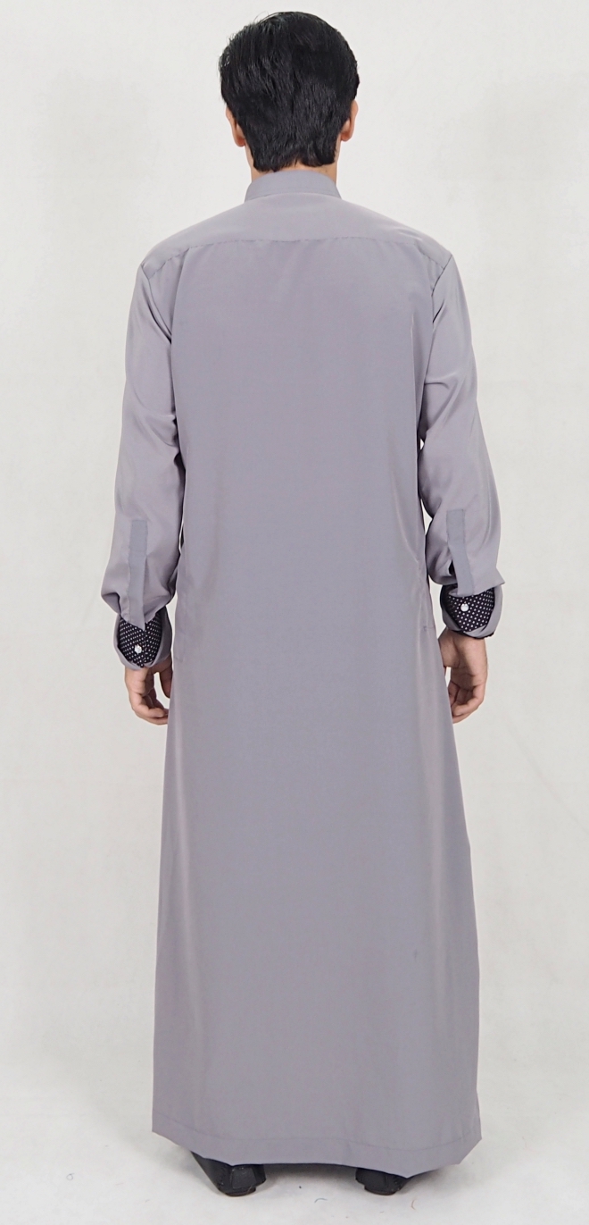 SW5074 Men's Jubah (Plus Size) Grey