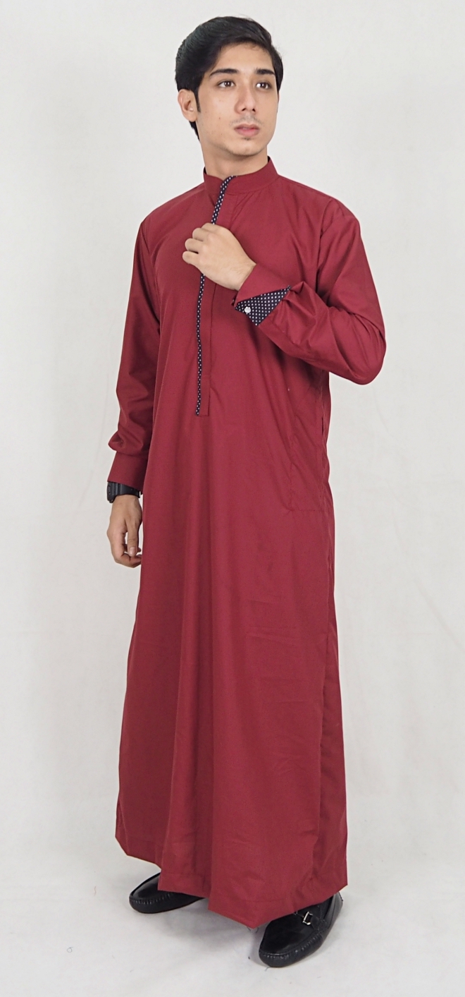 SW5074 Men's Jubah (Plus Size) Maroon
