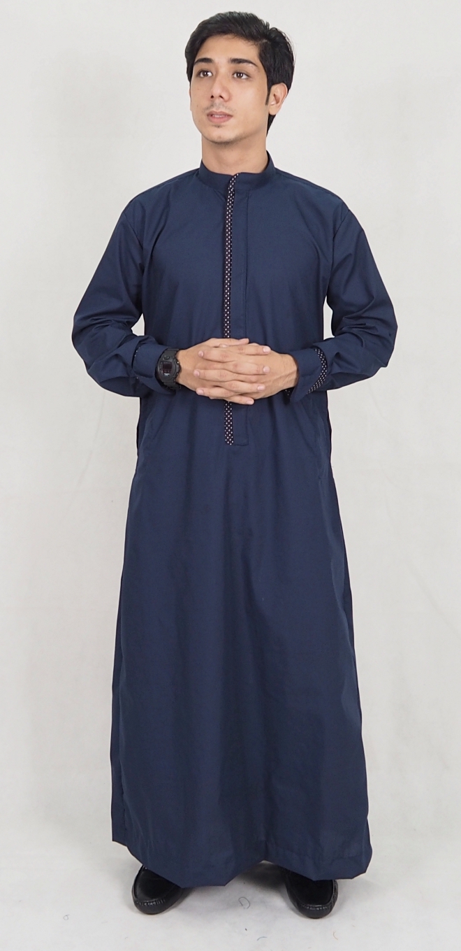 SW5074 Men's Jubah (Plus Size) Navy