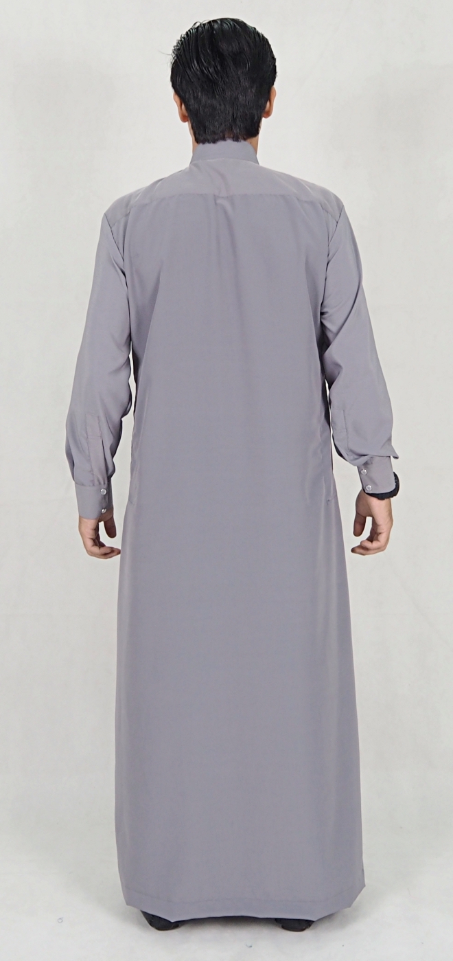 SW5075 Stylish Jubah (Plus Size) Grey