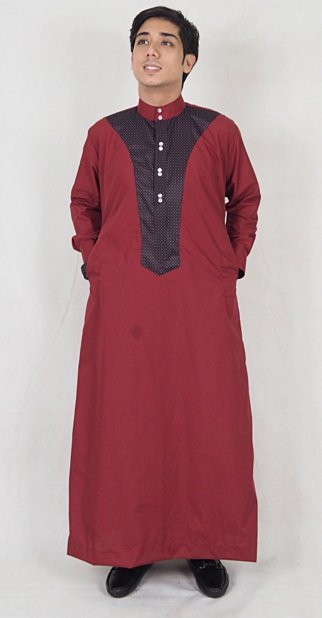 SW5076 Stylish Jubah (Plus Size) Maroon
