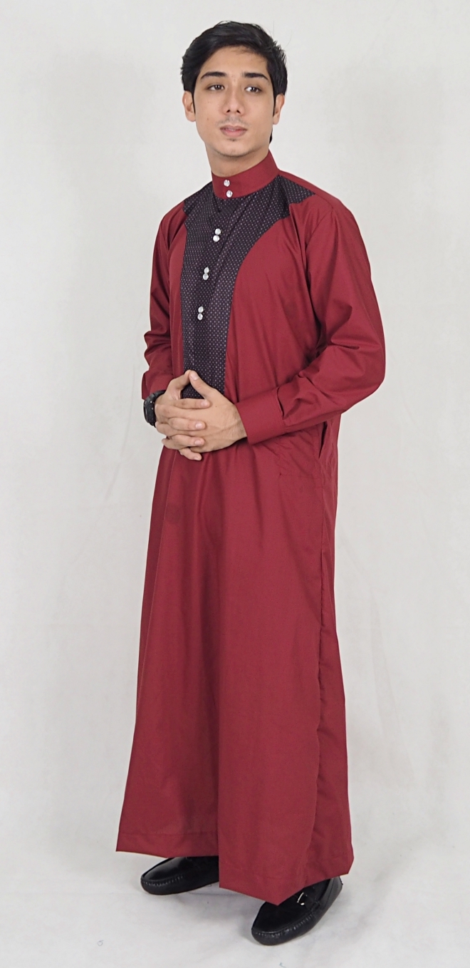 SW5076 Stylish Jubah (Plus Size) Maroon