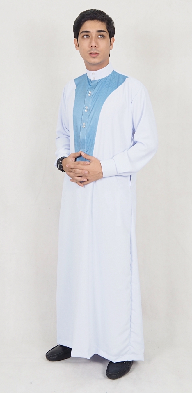 SW5076 Stylish Jubah (Plus Size) White