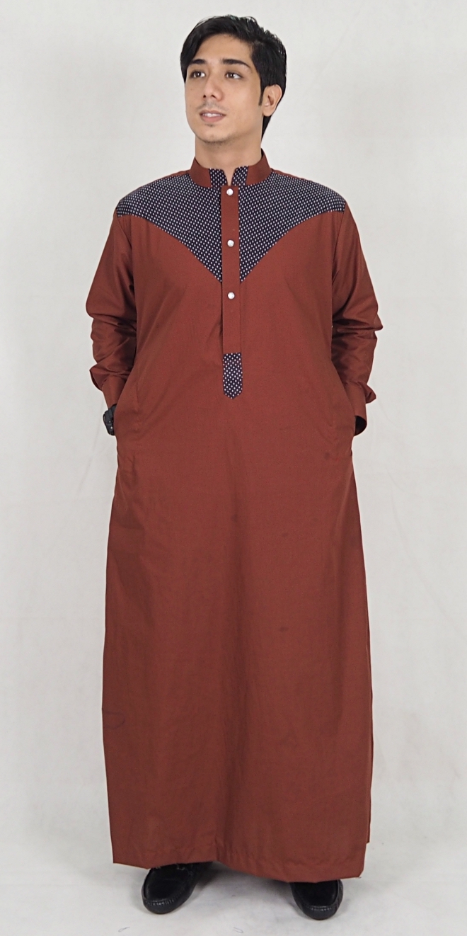 SW5077 Fashion Jubah (Plus Size) Brown