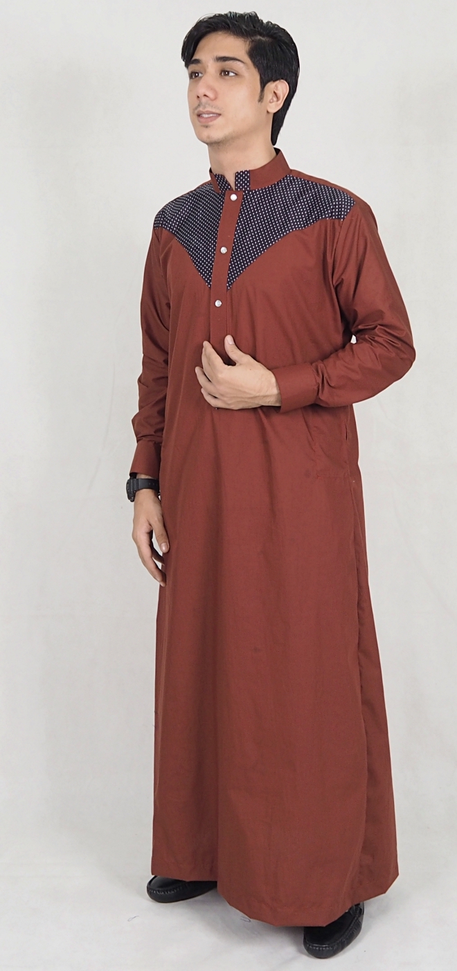 SW5077 Fashion Jubah (Plus Size) Brown