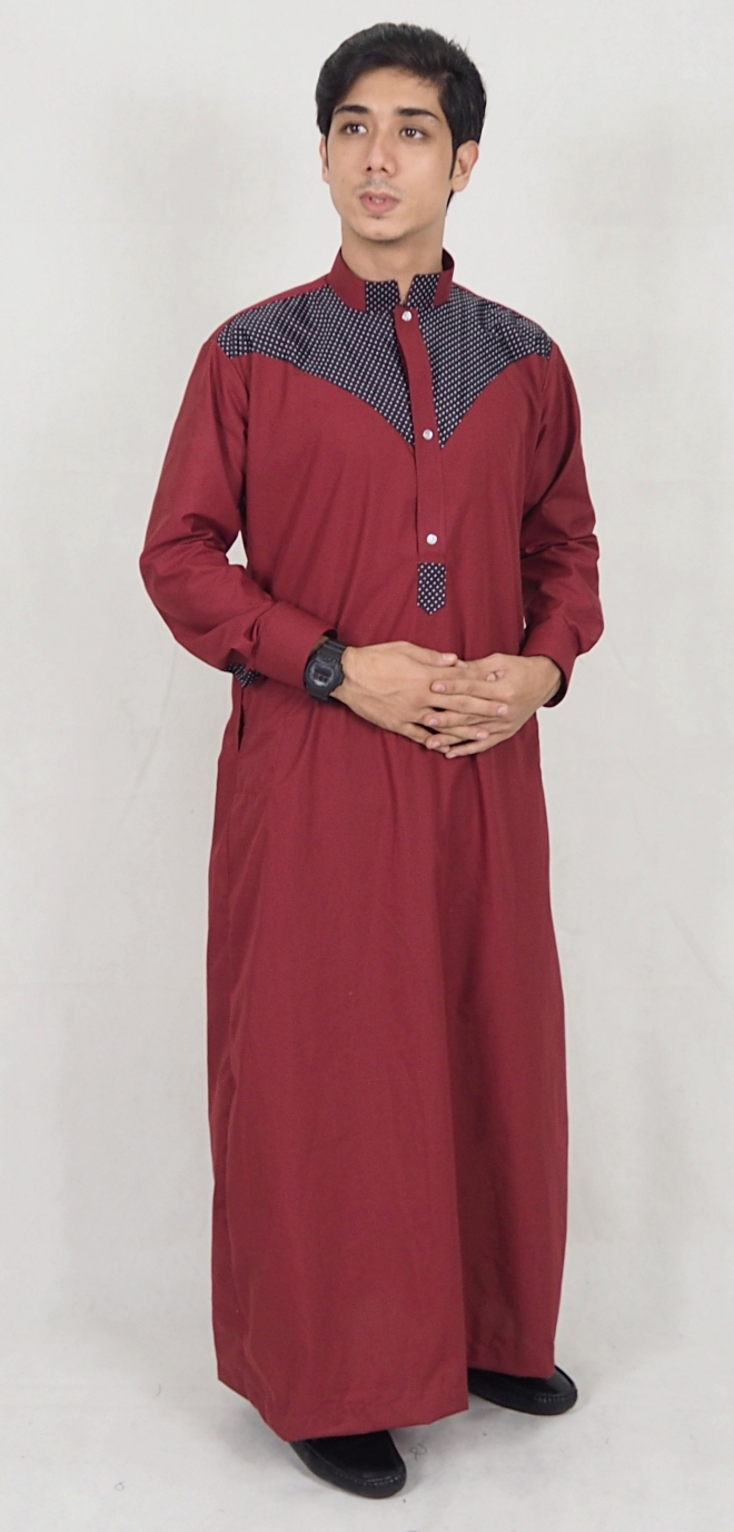 SW5077 Fashion Jubah (Plus Size) Maroon