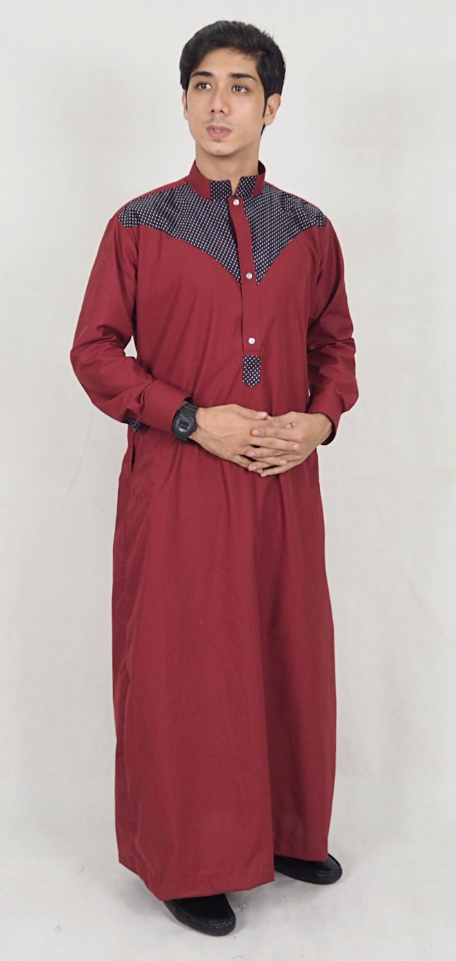 SW5077 Fashion Jubah (Plus Size) Maroon