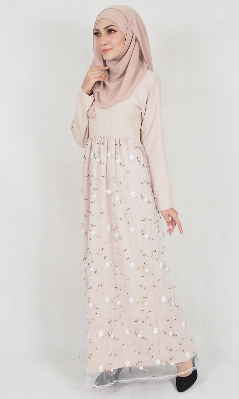 SW5079 Pretty Jubah Cream