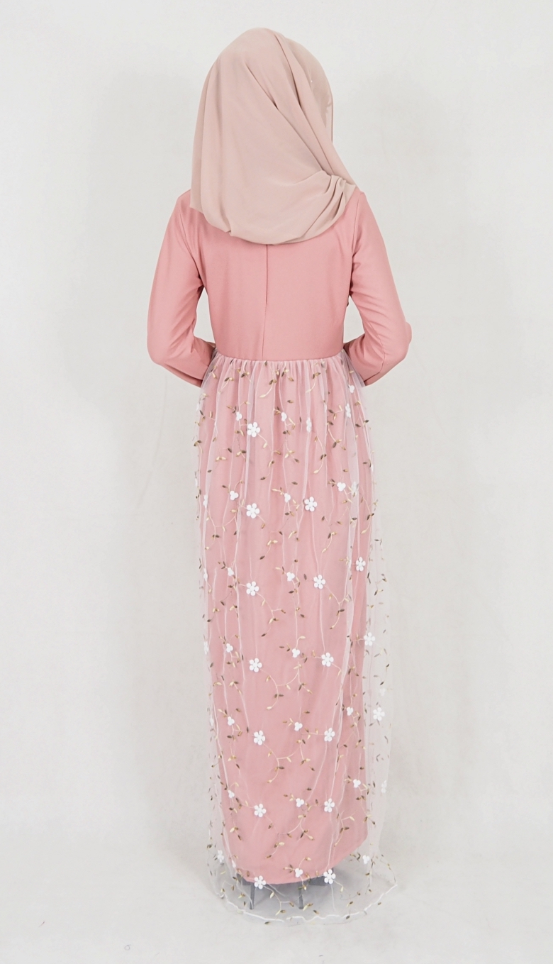 SW5079 Pretty Jubah Dusty Pink