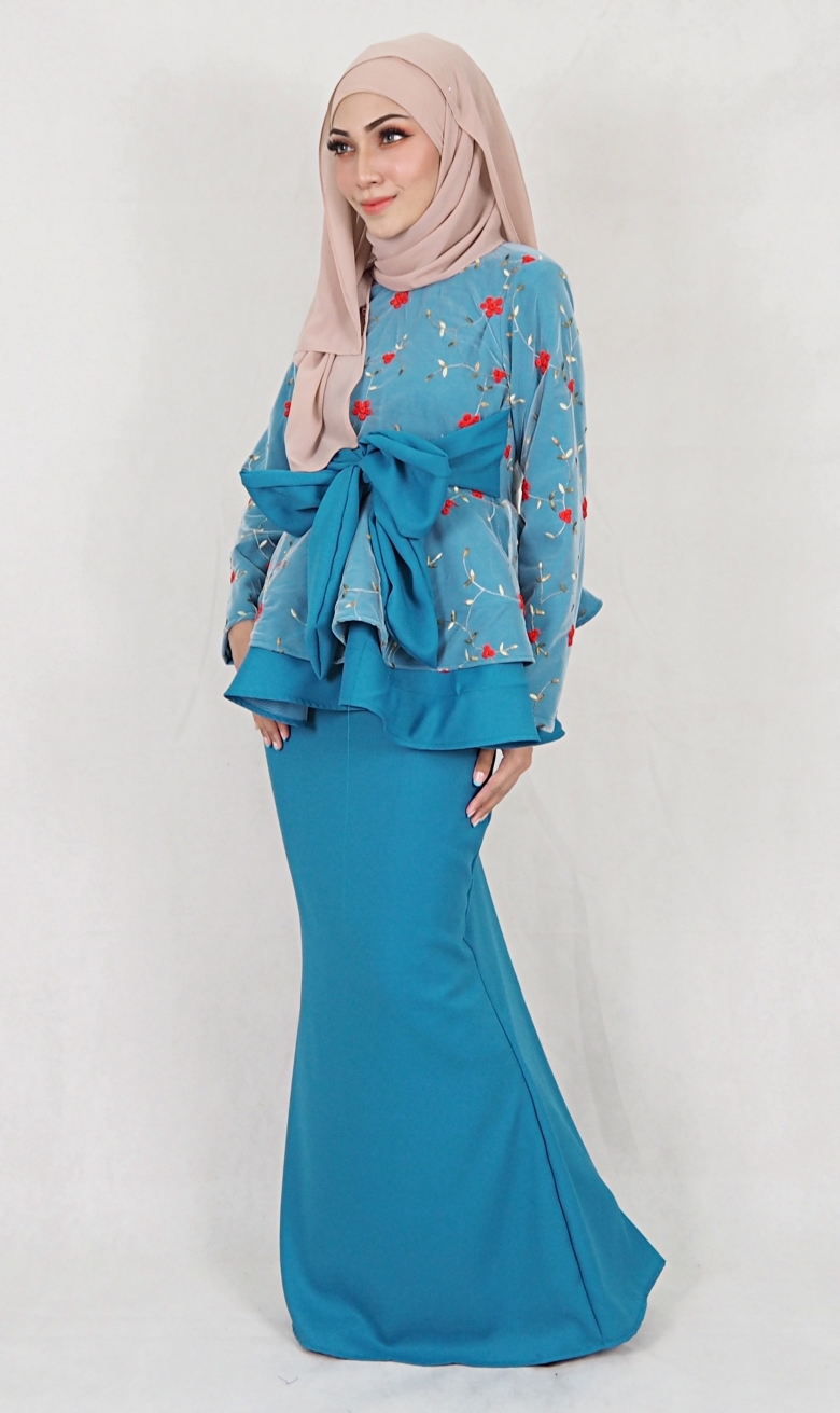 SW5080 Trendy Baju Kurung Dark Green