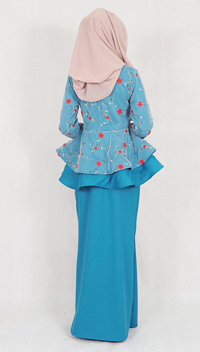 SW5080 Trendy Baju Kurung Dark Green