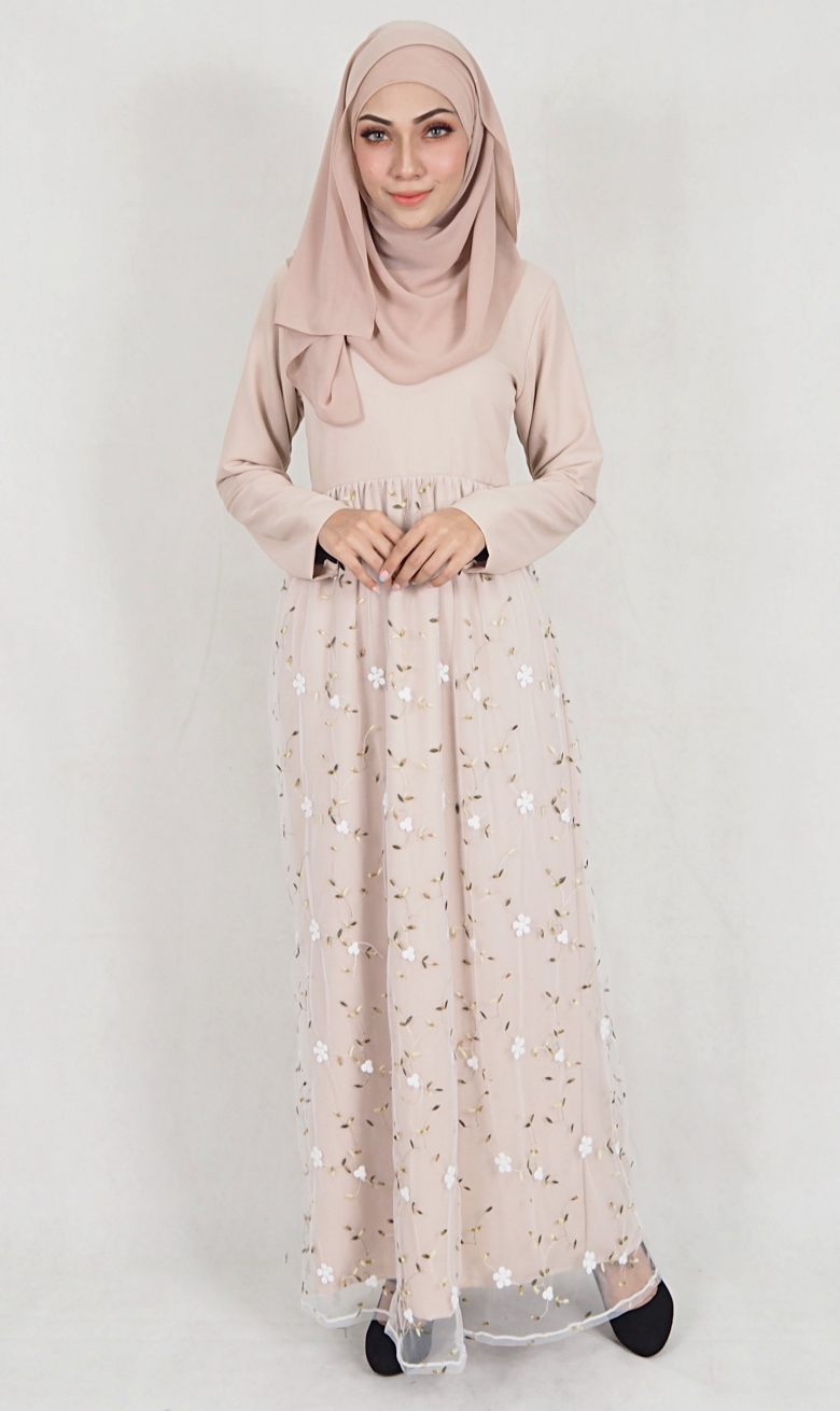 SW5081 Pretty Jubah (Plus Size) Cream