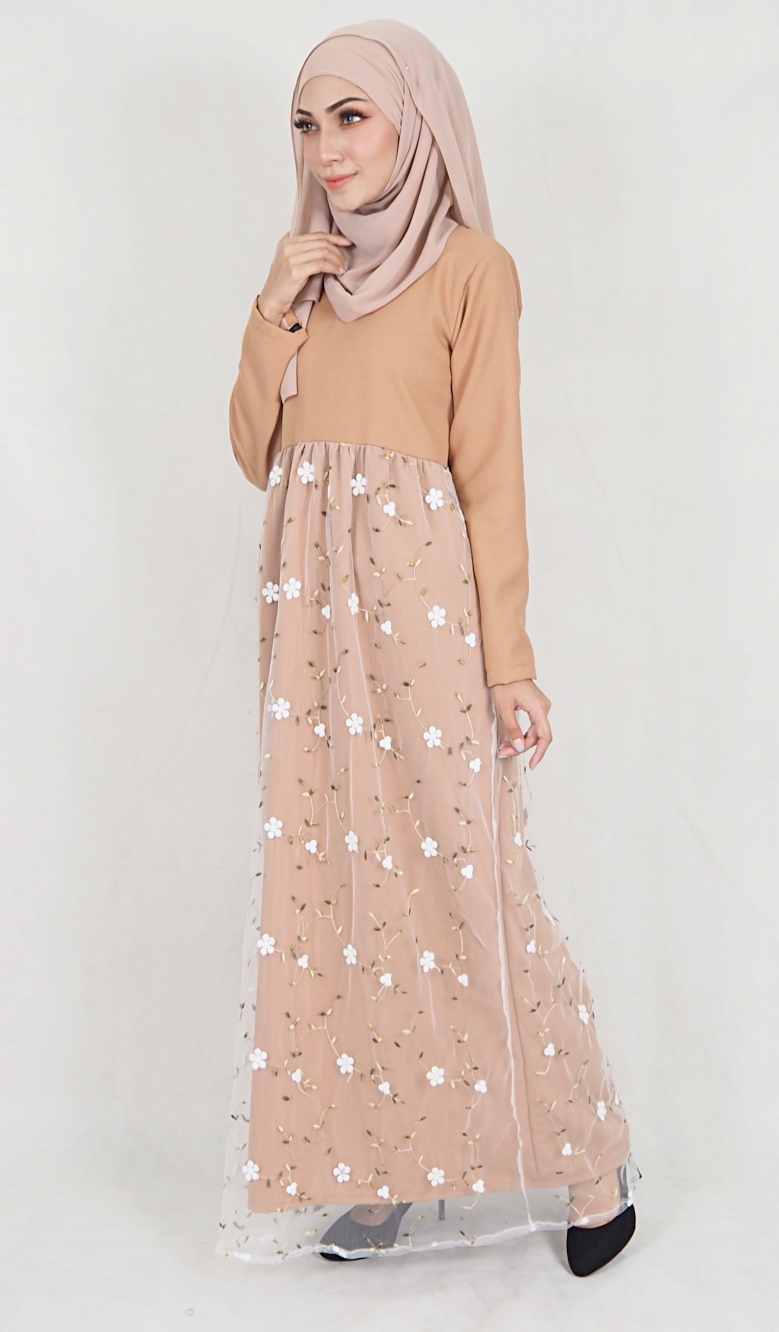 SW5081 Pretty Jubah (Plus Size) Dark Brown