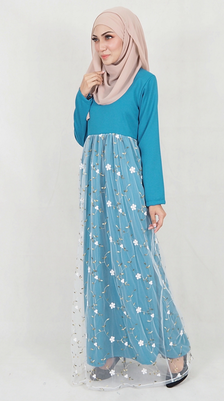 SW5082 Pretty Jubah (Plus Size) Dark Green