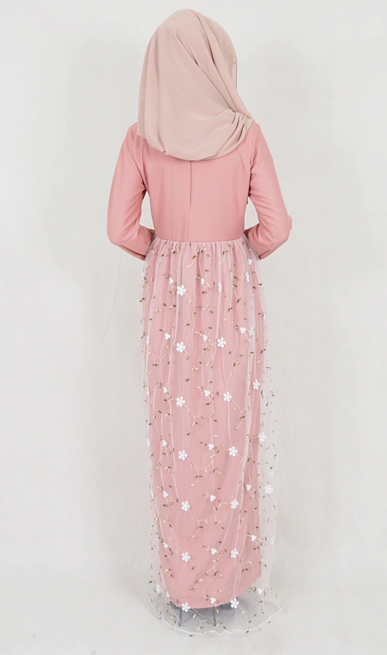 SW5082 Pretty Jubah (Plus Size) Dusty Pink