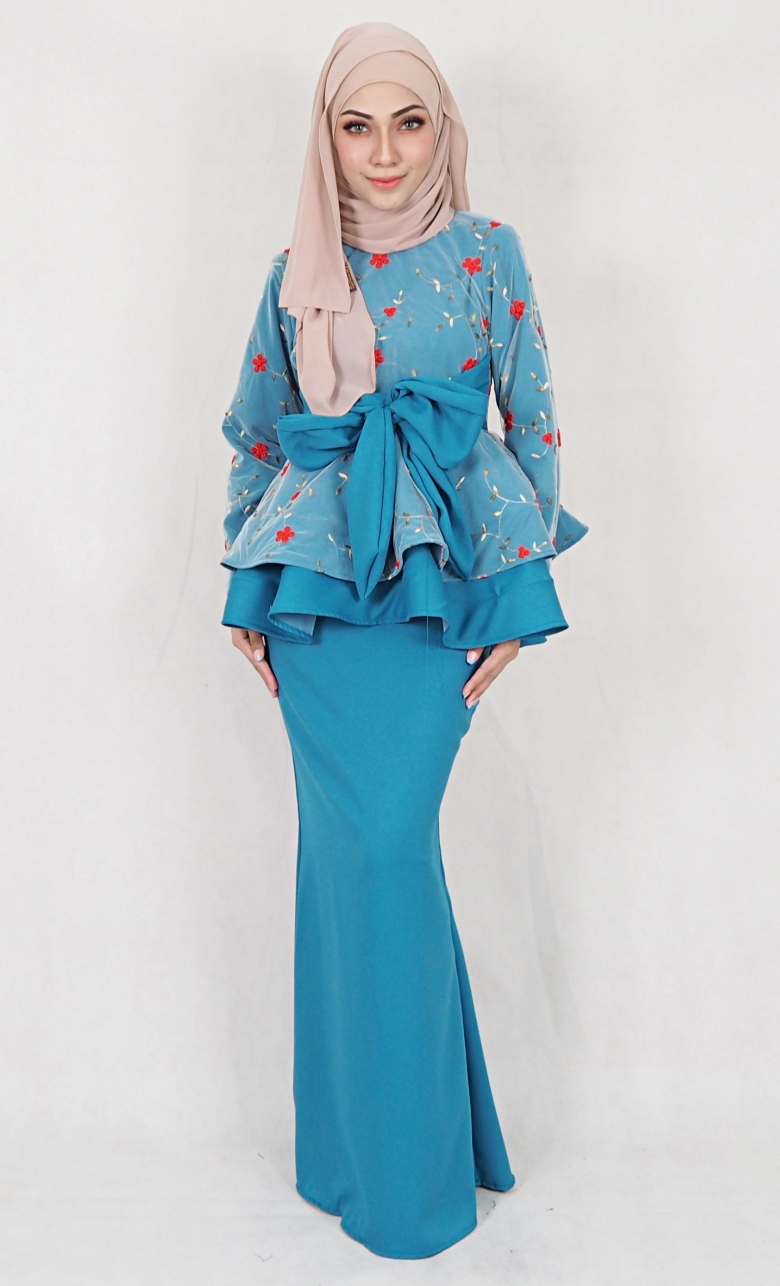 SW5084 Trendy Baju Kurung (Plus Size) Dark Green