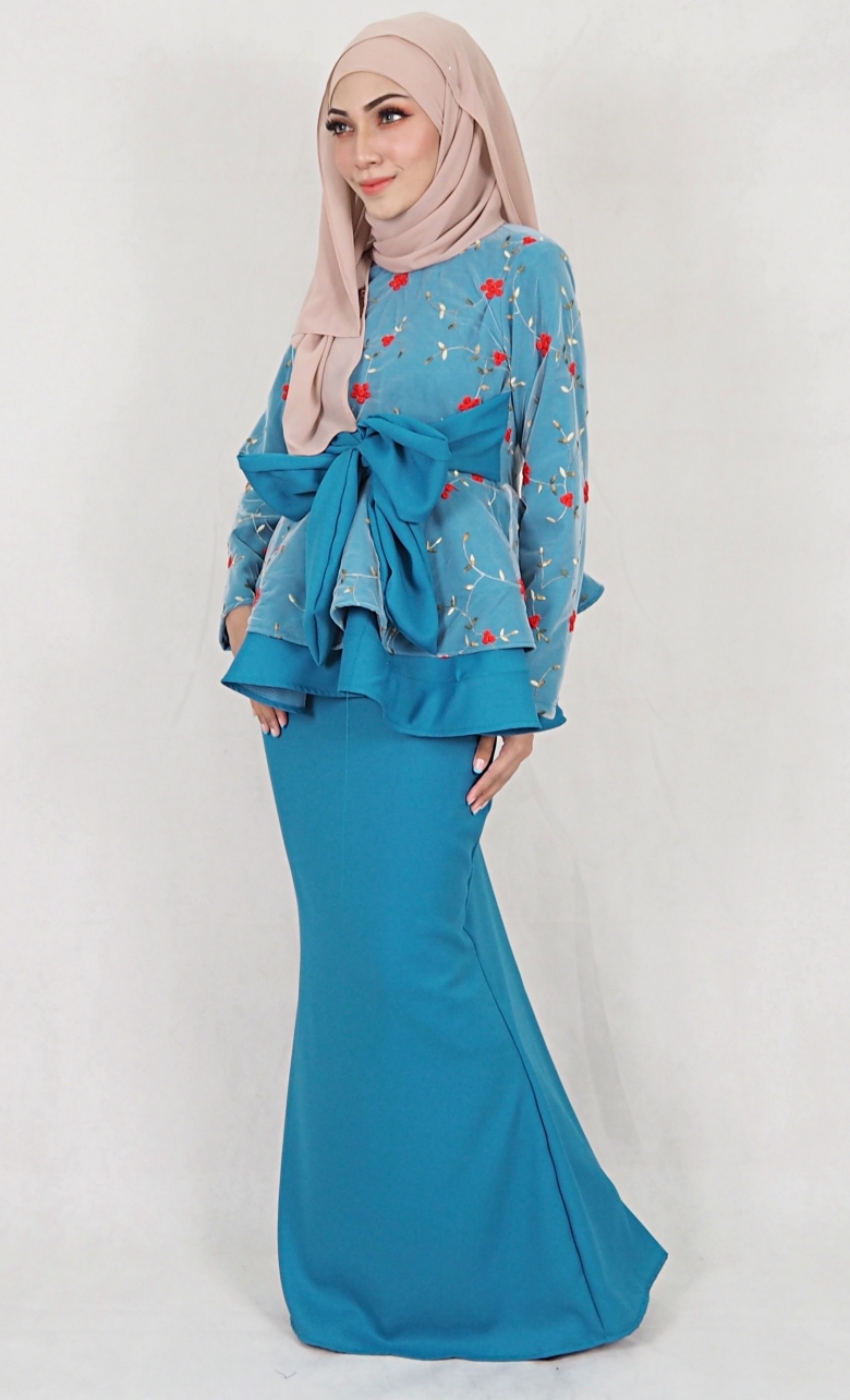 SW5084 Trendy Baju Kurung (Plus Size) Dark Green