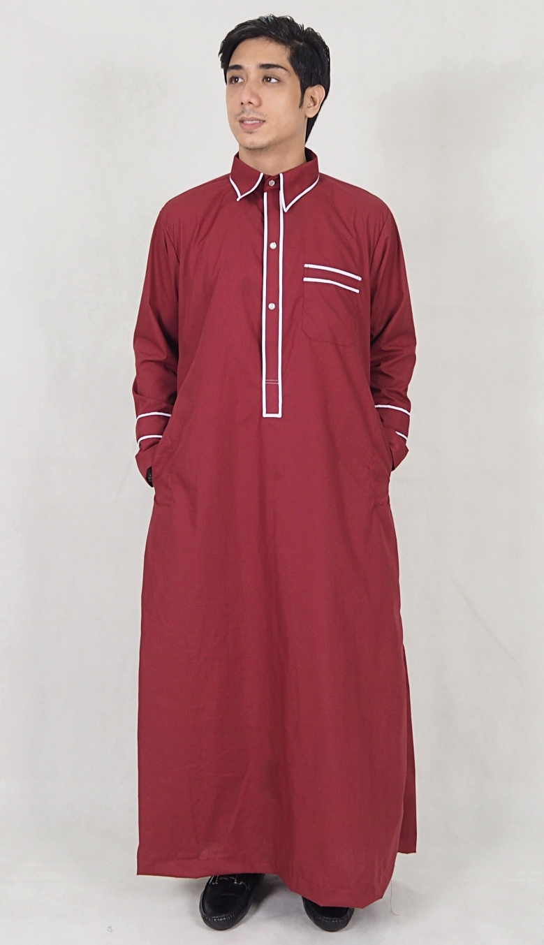 SW5087 Men's Jubah Maroon