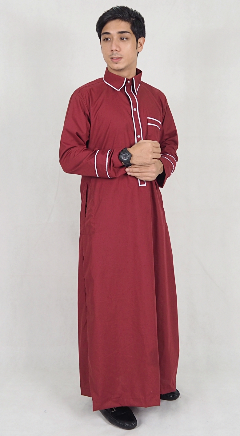 SW5087 Men's Jubah Maroon