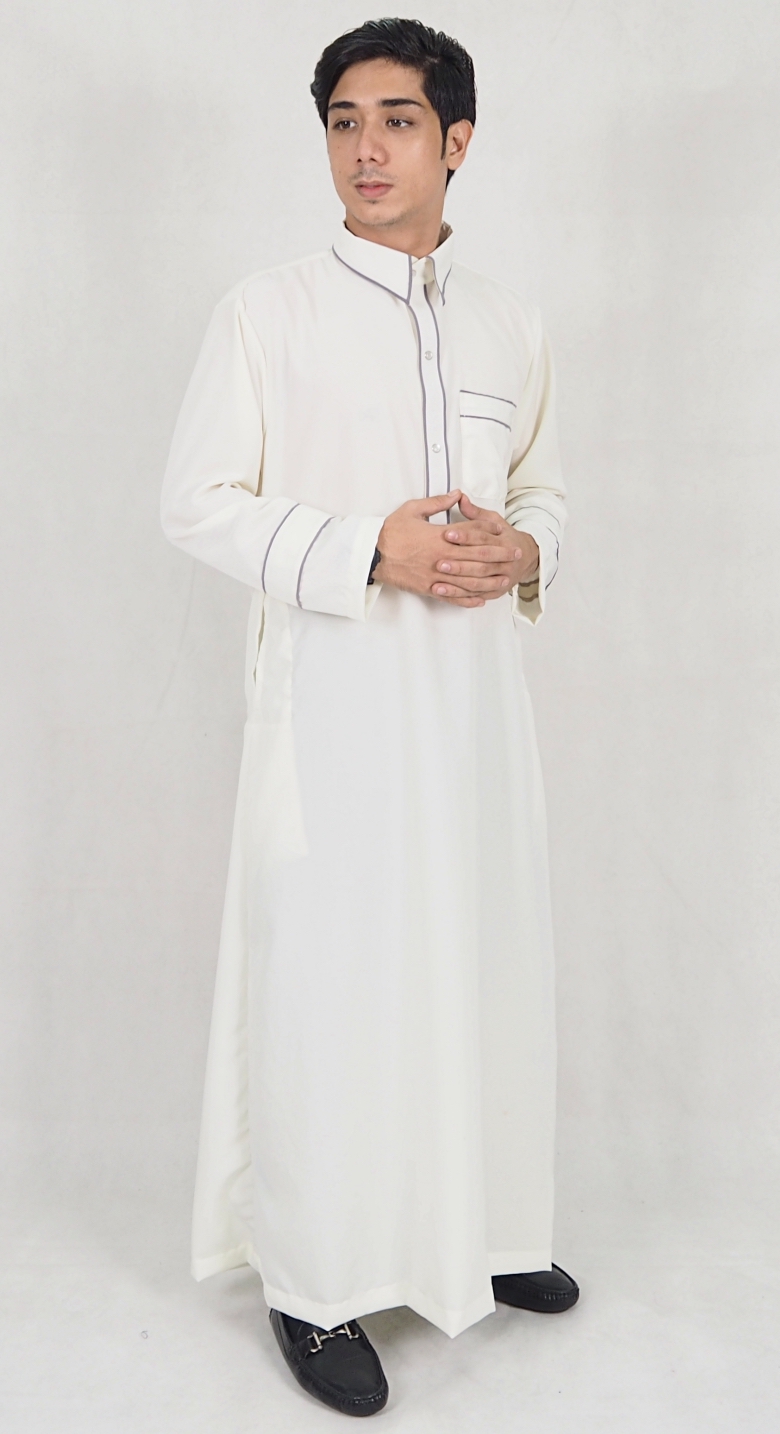 SW5087 Men's Jubah White