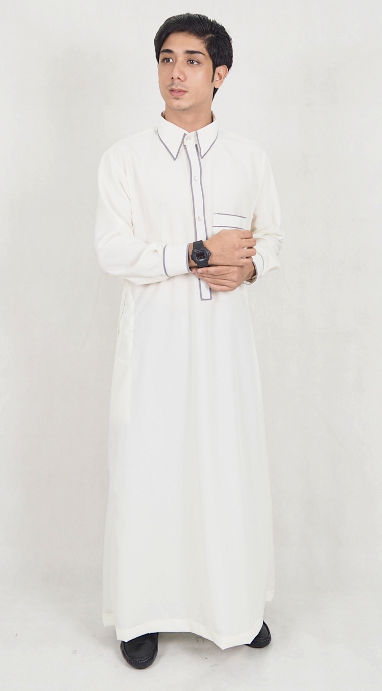 SW5088 Men's Jubah White