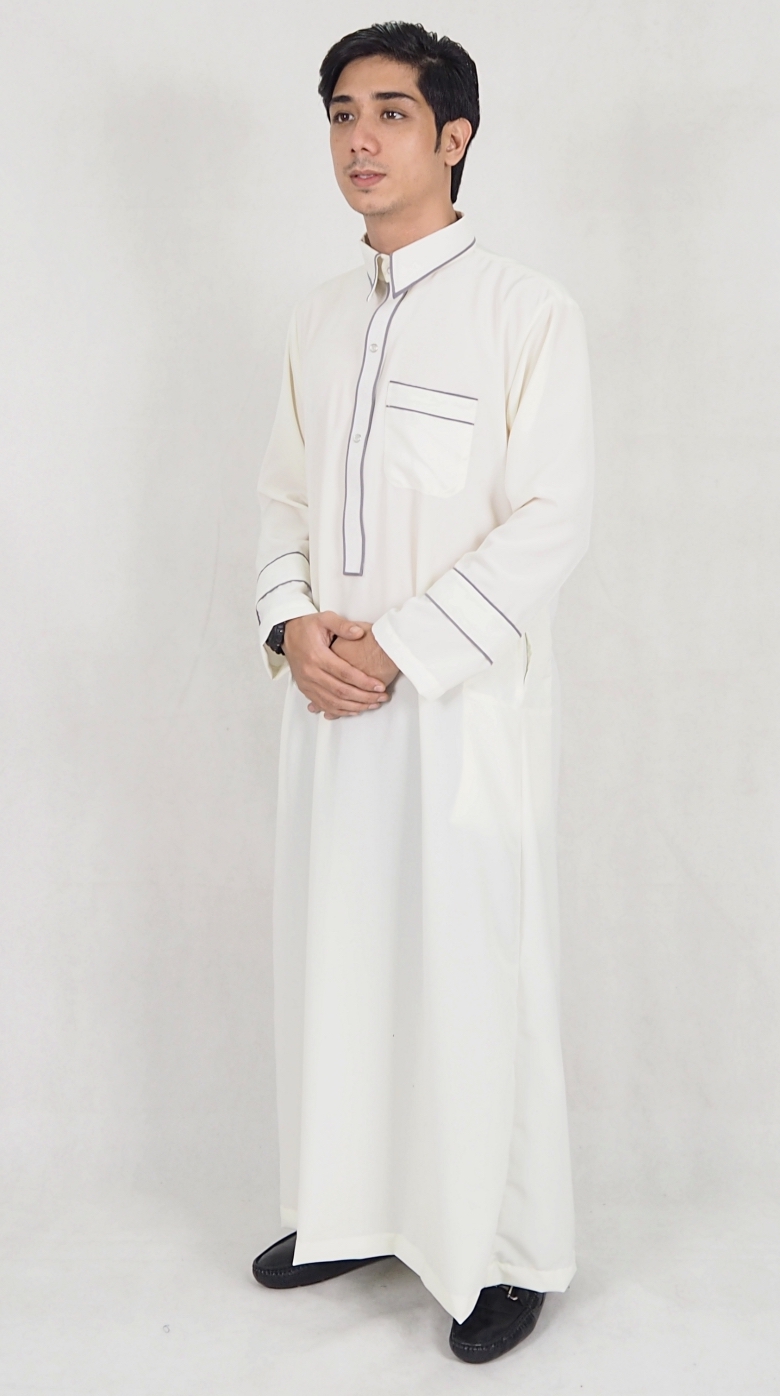 SW5089 Men's Jubah (Plus Size) White