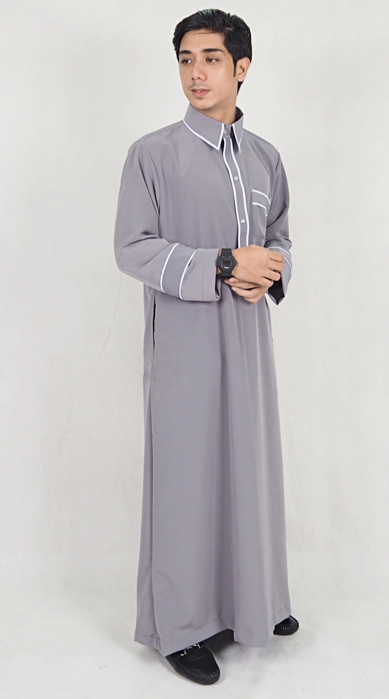 SW5090 Men's Jubah (Plus Size) Grey