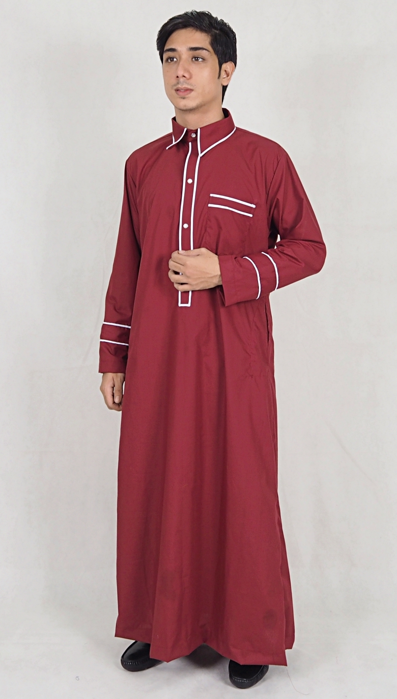 SW5090 Men's Jubah (Plus Size) Maroon