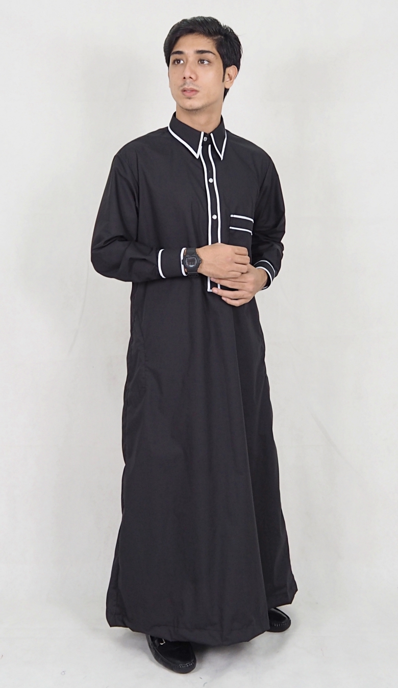 SW5091 Men's Jubah (Plus Size) Black