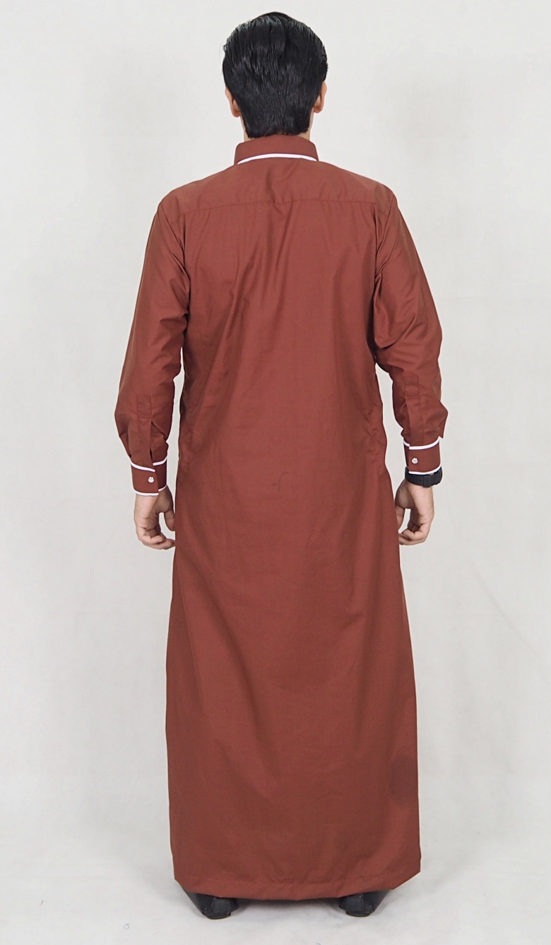SW5091 Men's Jubah (Plus Size) Brown